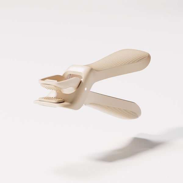 Cleste pentru Boluri, Flippy, Anti-Alunecare, din ABS si Silicon, Extindere, pentru Oale, Tigai, de Uz Casnic, Rezistent la Temperaturi Inalte, 16x 10.5 x 3.6 cm Bej