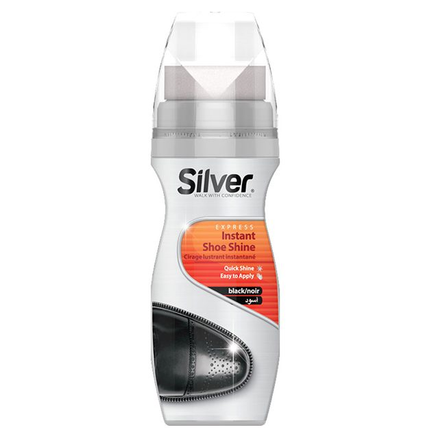 Silver Crema Lichida Pantofi 75 ml Negru