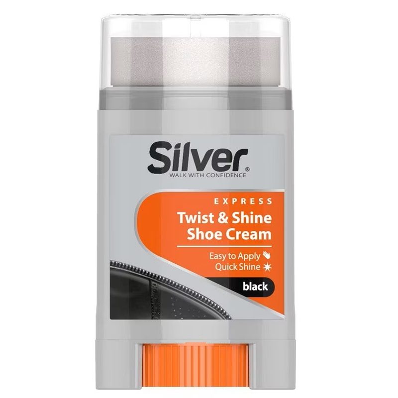Silver Crema Pantofi 50 ml Twist si Shine Negru