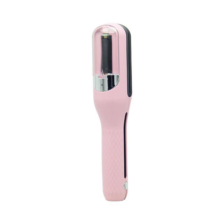 Aparat de Reparare a Varfurilor Despicate, Flippy, Netezirea Firului de Par, din ABS+PC, cu Ioni Negativi, Baterie 500 mAh, 24.8 x 5.3 x 5 cm, Roz