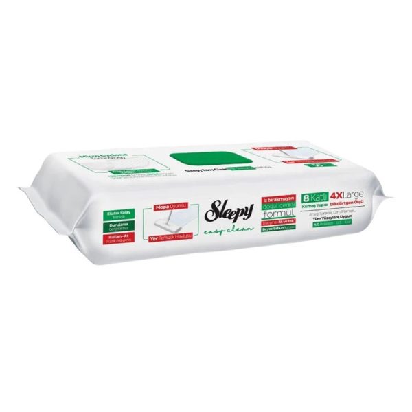 Sleepy Easy Clean Lavete Umede Pardoseli 50 buc White Sapun