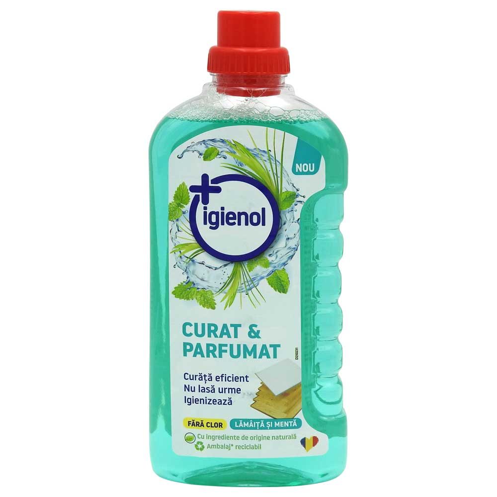 Solutie, Igienol, Pardoseli 1 L fara Clor Lamaita si Menta