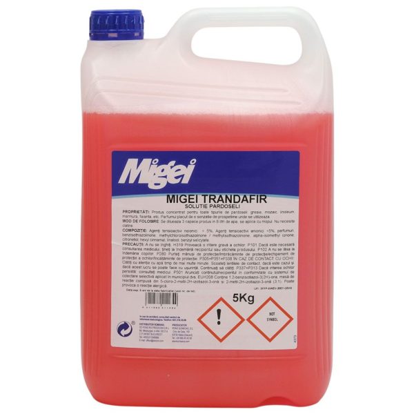 Solutie Concentrata pentru Curatenie Pardoseli, Migei, 5 L, Aroma Trandafir