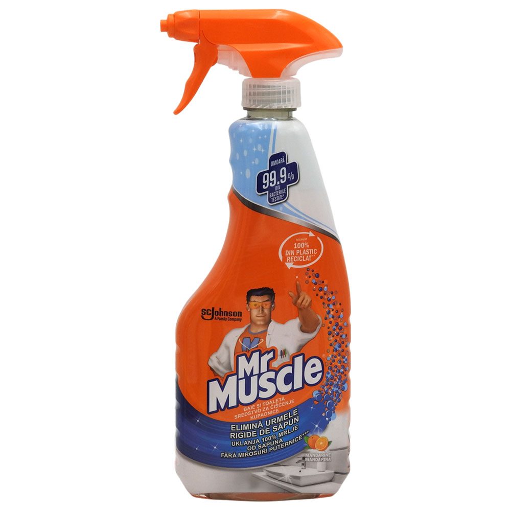 Solutie, Mr Muscle, Detergent Baie Spray 500 ml Mandarin