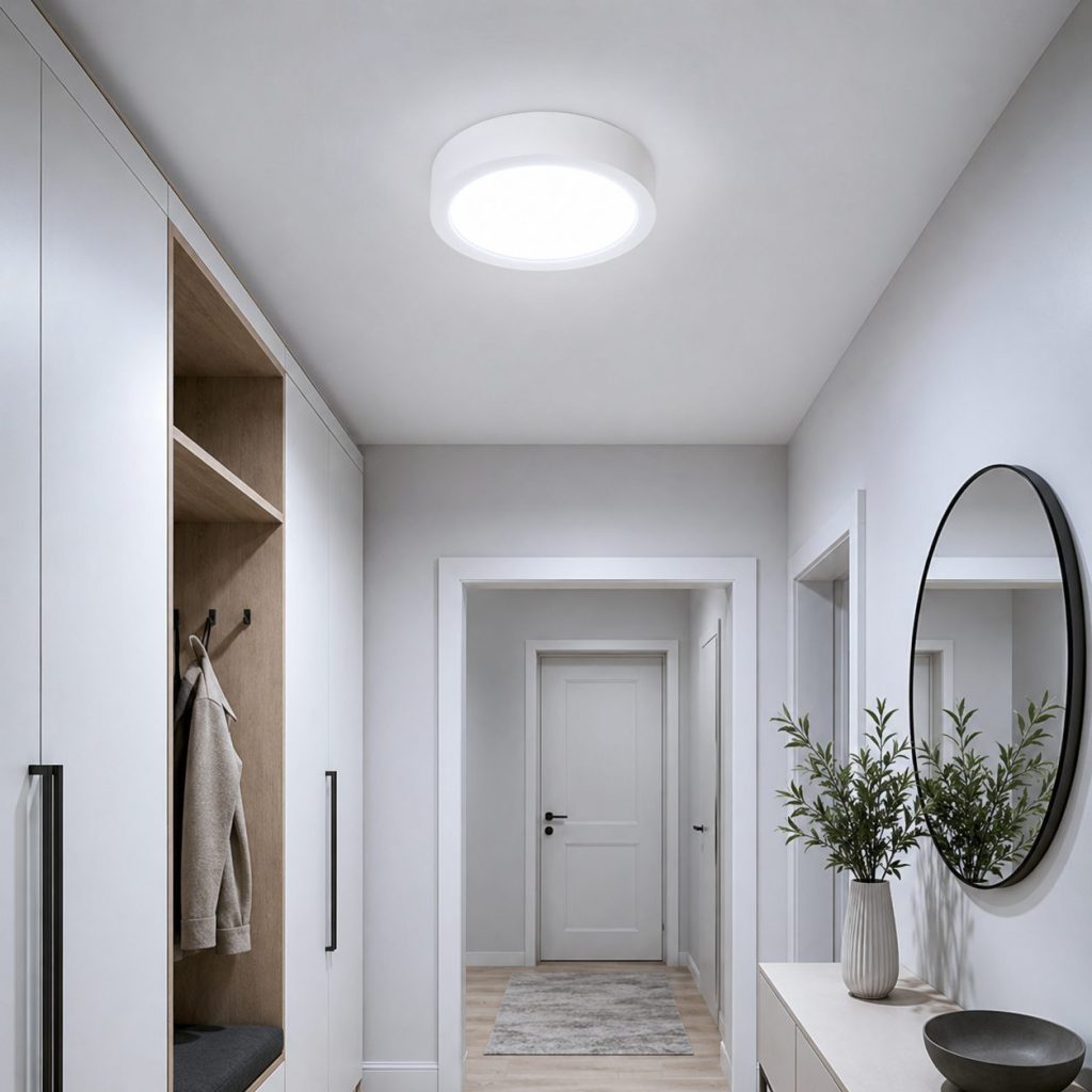 Spot LED Aplicat, Flippy, Forma Rotunda, 24W, Lumina Rece 6500K, Montaj pe Tavan, Alb