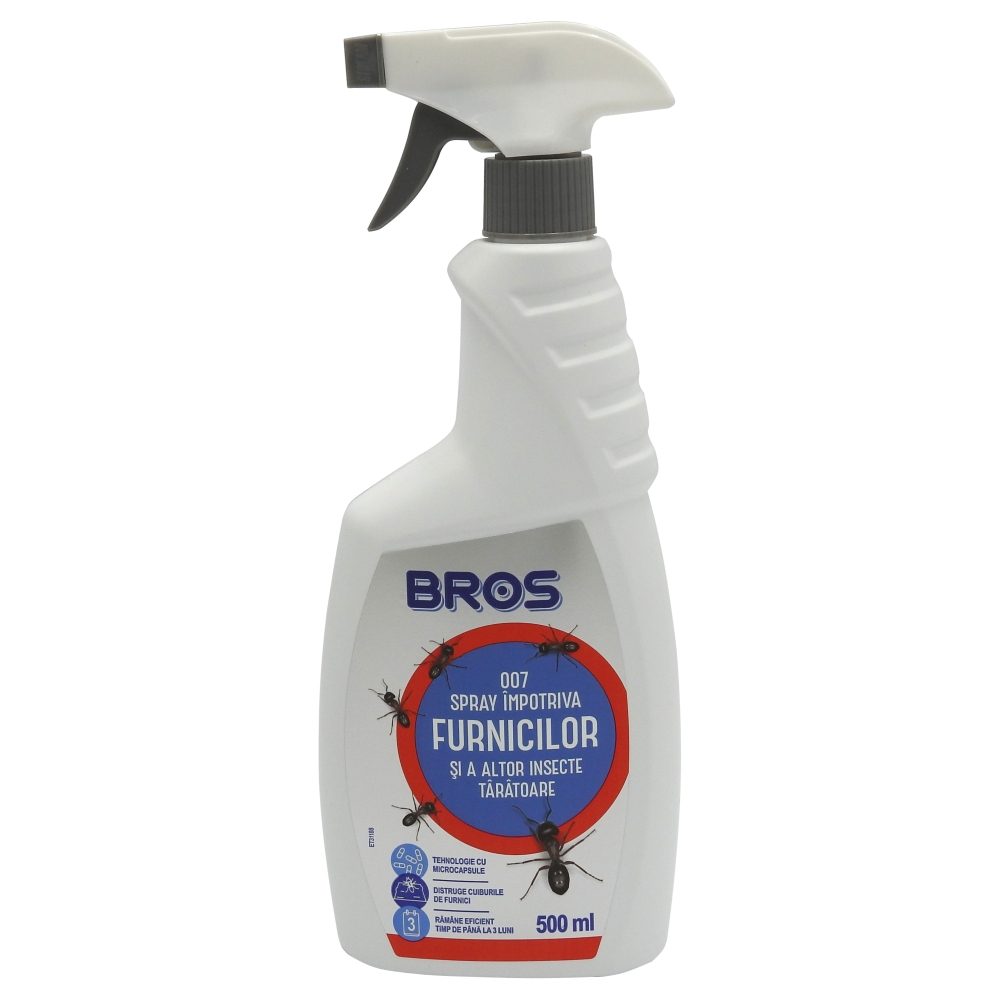 Insecticid Spray, Bros, Insecticid impotriva Furnicilor si Insectelor, 500 ml