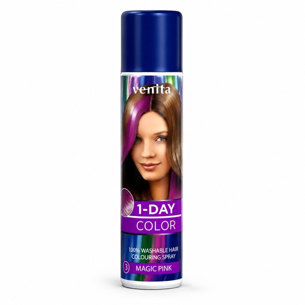 Spray Colorant Temporar, Venita 1DAY, 50 ml, Magic Pink