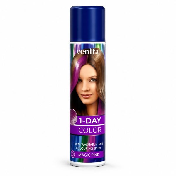 Spray Colorant Temporar, Venita 1DAY, 50 ml, Magic Pink