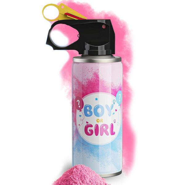 Spray Gender Reveal, Flippy, 260 ml, din Amidon de Porumb, Dezvaluire Gen Bebelusi, Roz