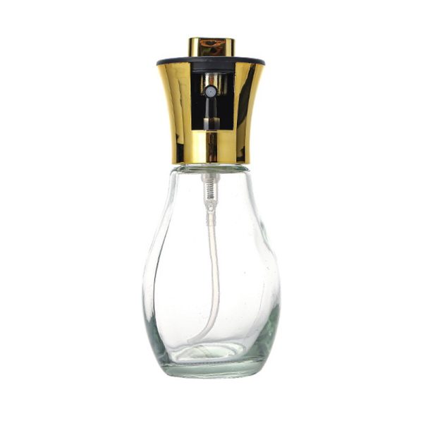Sticla de ulei cu Pulverizator, Flippy, Sticla pentru Lichide de Bucatarie, Otet, Sos, 16.7 x 5.2 cm, Volum 200 ml, Gold