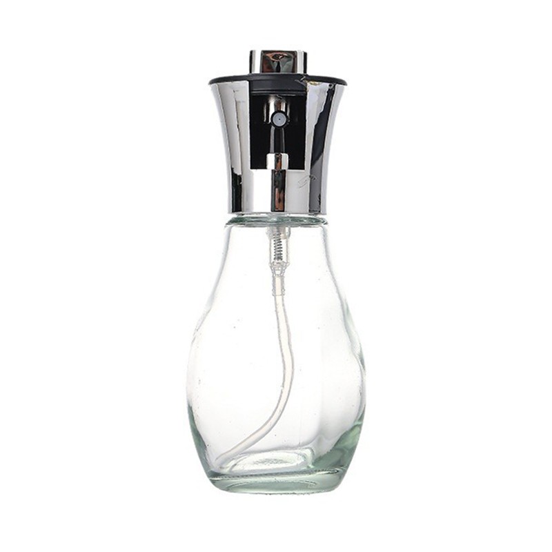Sticla de ulei cu Pulverizator, Flippy, Sticla pentru Lichide de Bucatarie, Otet, Sos, 16.7 x 5.2 cm, Volum 200 ml, Silver