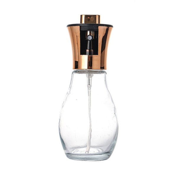 Sticla de ulei cu Pulverizator, Flippy, Sticla pentru Lichide de Bucatarie, Otet, Sos, 16.7 x 5.2 cm, Volum 200 ml, Roz Gold