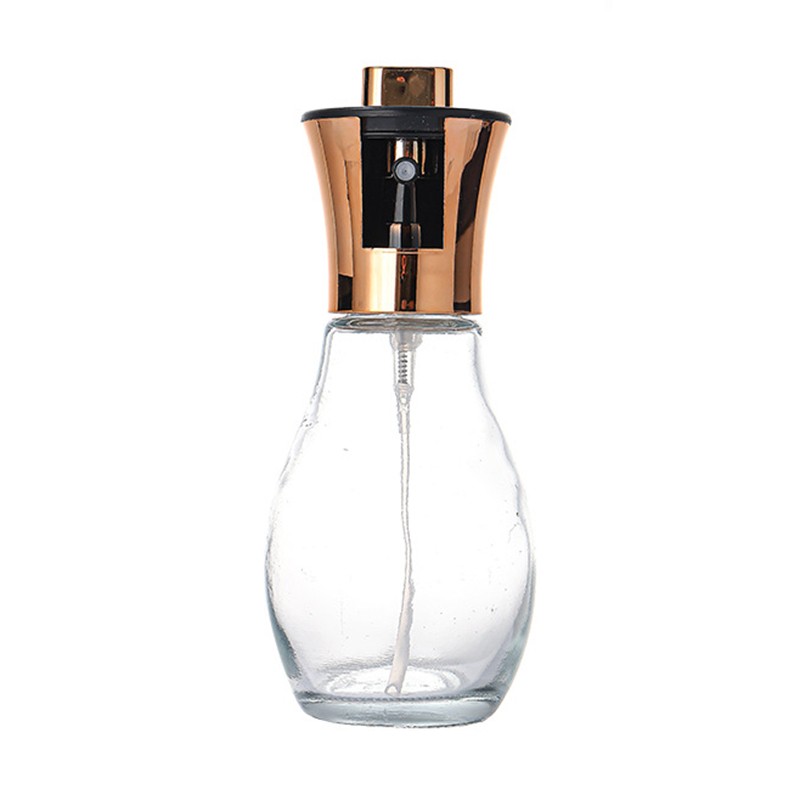 Sticla de ulei cu Pulverizator, Flippy, Sticla pentru Lichide de Bucatarie, Otet, Sos, 16.7 x 5.2 cm, Volum 200 ml, Roz Gold