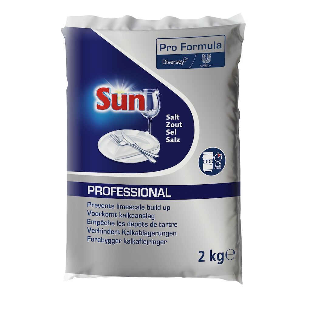 SUN Professional Dishwasher Salt, Sare pentru Masina de Spalat Vase, 2 kg