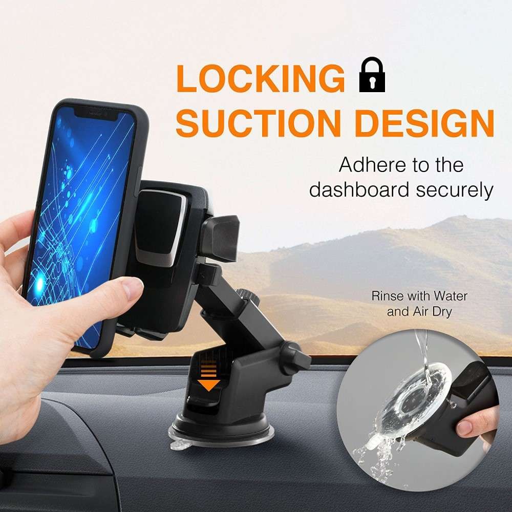 Suport auto Flippy 3rd pentru telefon, Negru - Image 4