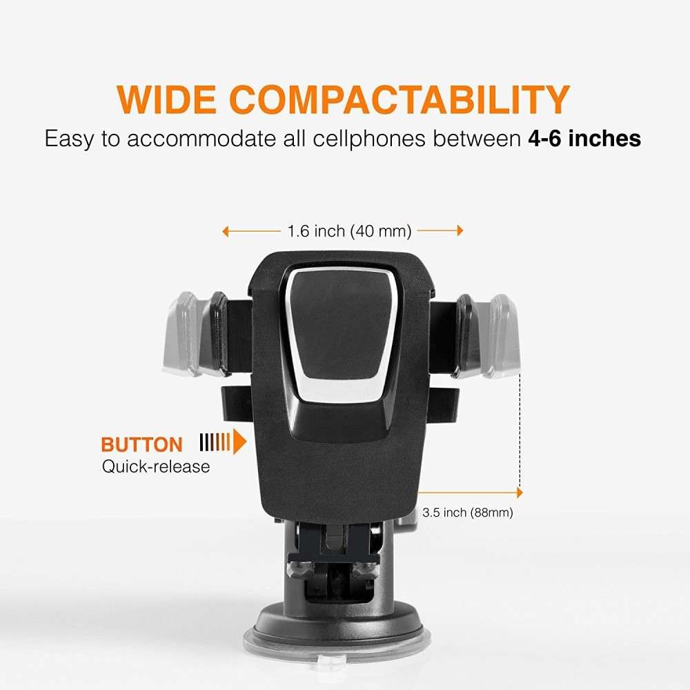 Suport auto Flippy 3rd pentru telefon, Negru - Image 5