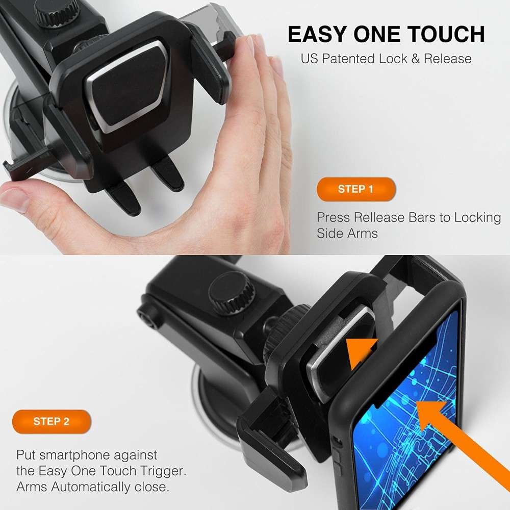 Suport auto Flippy 3rd pentru telefon, Negru - Image 10
