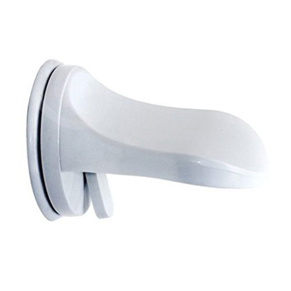 Suport de Picior pentru Baie, Flippy, cu Ventuză, din PP și PVC, Antiderapant, pentru Ras și Îngrijire Personală, 11.5 x 15 cm, Alb