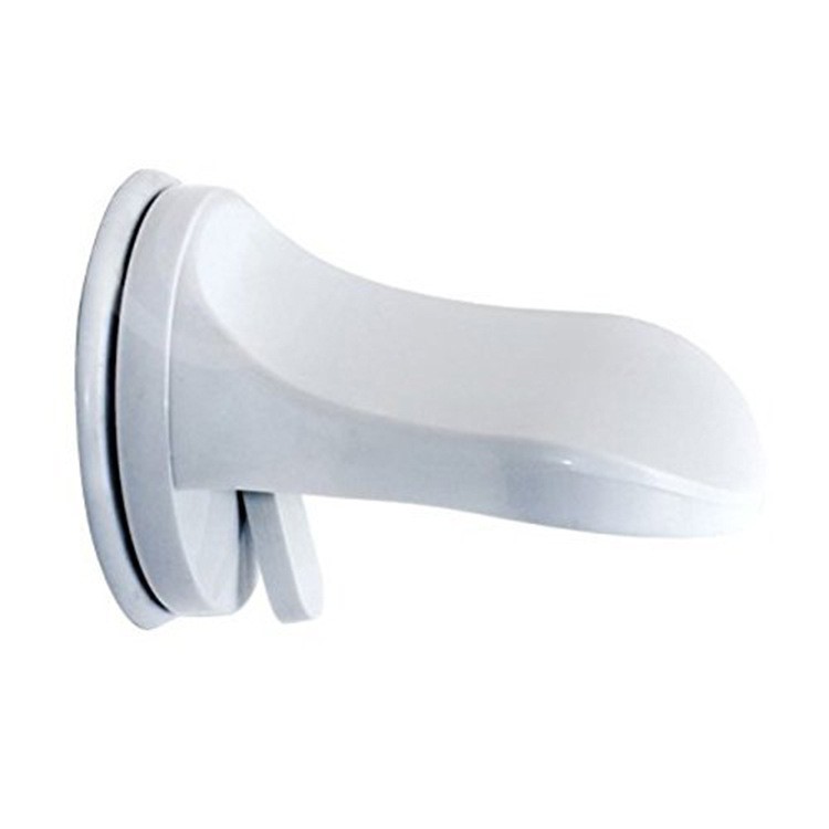 Suport de Picior pentru Baie, Flippy, cu Ventuză, din PP și PVC, Antiderapant, pentru Ras și Îngrijire Personală, 11.5 x 15 cm, Alb