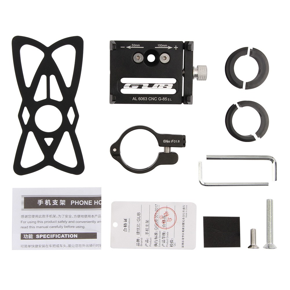 Suport de telefon pentru bicicleta/motocicleta/scuter/trotineta, GUB G-85SL Negru - Image 6