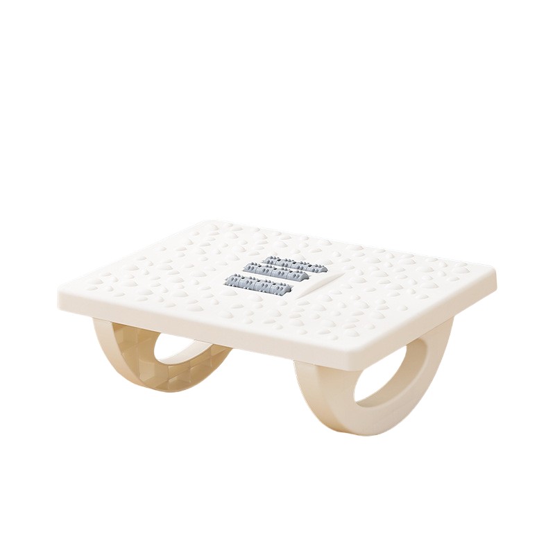 Suport Ergonimic pentru Picioare, Flippy, Plastic, cu Role de Masaj pentru Talpi, pentru Birou, Usor de Transportat, Detasabil, 33.5x24x12 cm, Alb