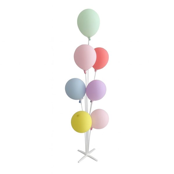 Suport pentru Baloane, Flippy, Suport pentru 7 Baloane, pentru ziua de nastere, Nunta, Decor cu baloane, Recuzita, Compatibil cu Baloanele Standard, 80 cm, Alb