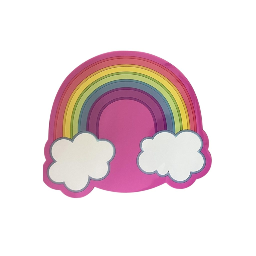 Suport pentru Pahar, Flippy, Model Curcubeu, din PVC, 18.5 x 18.5 cm, Rezistent la Caldura, Multicolor