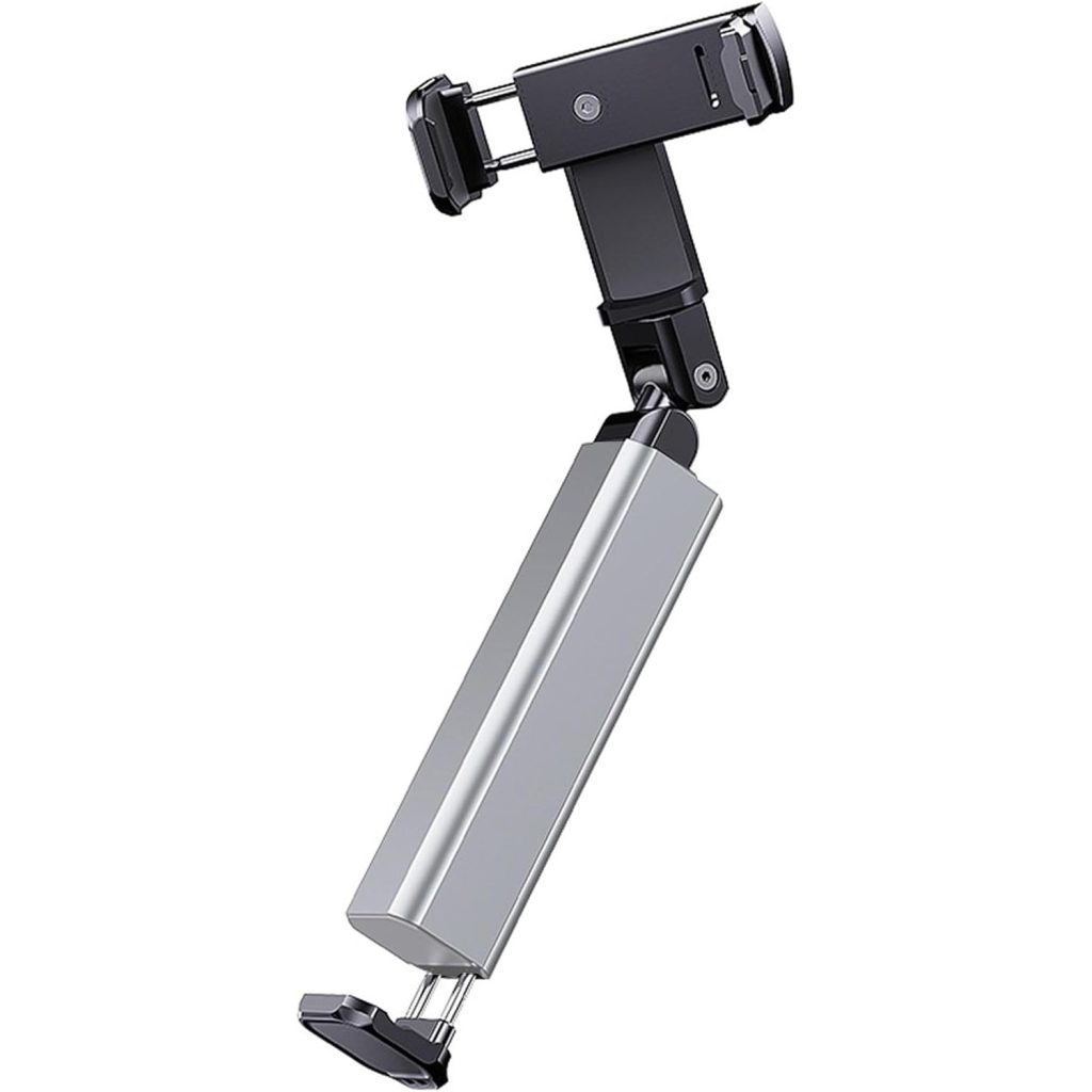 Suport pentru Telefon Mobil, Flippy, Portabil, Pliabil, Telescopic, Rotativ, din Plastic, Gri