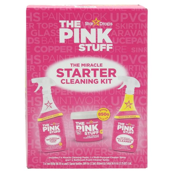 The Pink Stuff Starting Kit, Sp Baie850 ml, Pasta850 g, Sol Universala850 ml