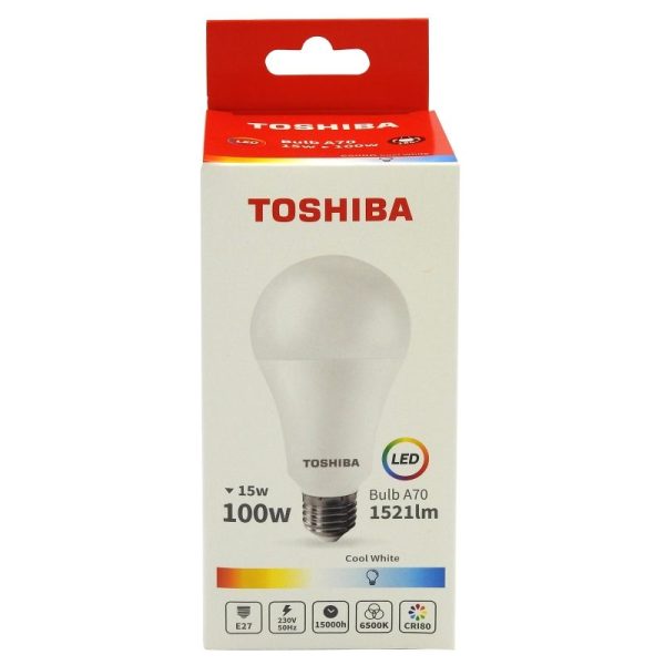 Toshiba Bec LED A70 E27 1521LM 15W Cool White