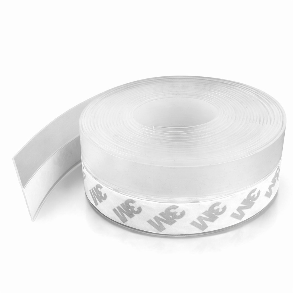 Bandă de Etanșare Flippy pentru Uși și Ferestre, Silicon Transparent, Anti-Curent, Anti-Praf şi Anti-Insecte, 3.5 cm x 5 m, Transparenta