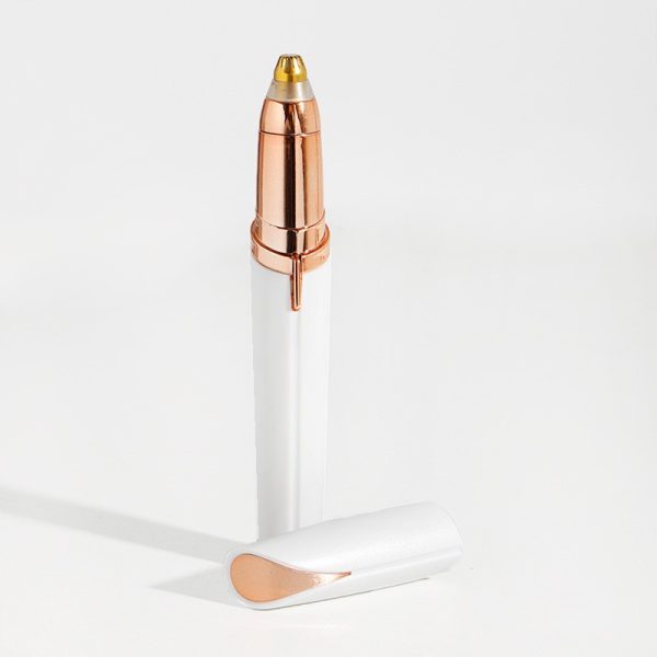 Trimmer Facial Flippy pentru Sprâncene și Păr Facial, Reîncărcabil USB, Design Compact, ABS, Alb, 1.5 x 13 cm
