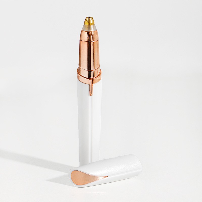 Trimmer Facial Flippy pentru Sprâncene și Păr Facial, Reîncărcabil USB, Design Compact, ABS, Alb, 1.5 x 13 cm