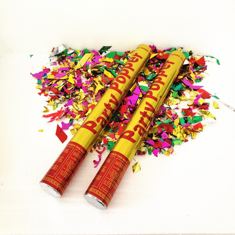 Tub de Confetti, Flippy, Party Popper, 30x5 cm, Confetii Asortate din Aluminiu, Multicolor