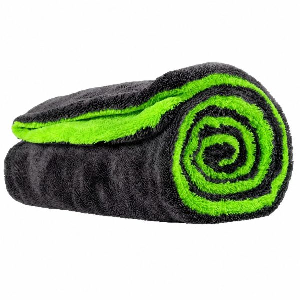 Prosop Auto din Microfibra, Flippy, 1400 GSM, Doua Fete, Super Absorbant, Moale si Reutilizabil, Uscare si Curatare Auto, 60x90 cm, Verde