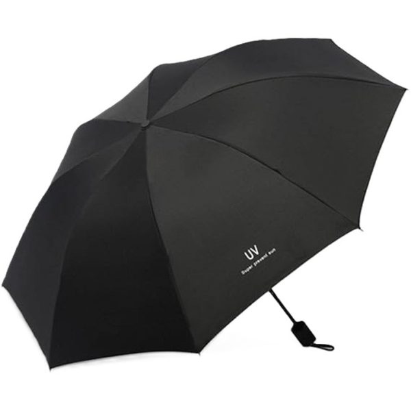 Umbrela, Flippy, Protectie UV Soare, Protectie Ploaie, Pliabila, din Vinil si Otel, 96 x 67 cm, Negru