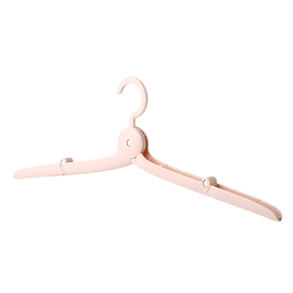 Umeras Pliabil de Calatorie, Flippy, Mini Cuier Portabil pentru Haine, Suport de Uscare, 14x7x1.4cm, Roz