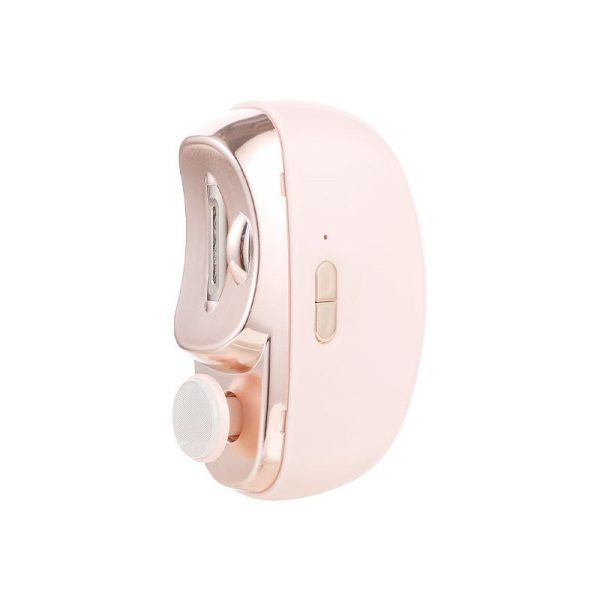 Unghiera Electrica 2 in 1, Flippy, Taiat si Slefuit, 2 Viteze, Lumina LED, Design Ergonomic, Compartiment Resturi, Portabila, Silentioasa 65 db, USB-C, Manichiura, Ideal Pentru Copii si Adulti, 8.5 x 6.8 x 3.3 cm, Roz