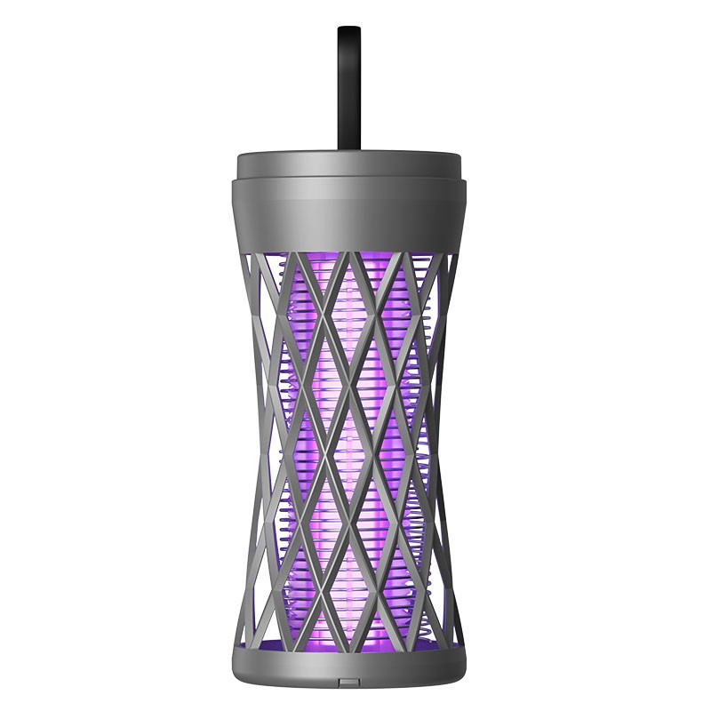 Lampa Anti-Insecte, Flippy, Lumina UV, Electrica, Incarcare USB, 5V, 1A, Silentioasa, 12 x 6 m, Gri