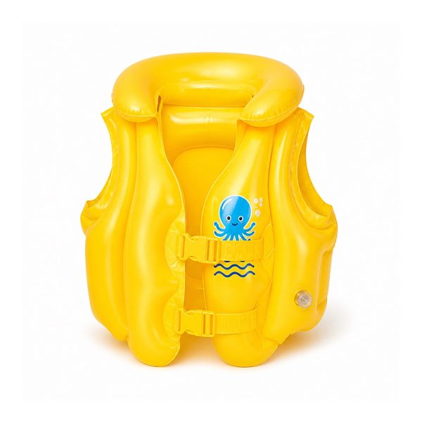 Vesta Gonflabila pentru Inot, Flippy, Model Gonflabil pentru Apa, Material PVC si Structura Gonflabila, Confort pe Apa, Stabilitate si Distractie pentru Vara, 51x46x45 cm, Galben
