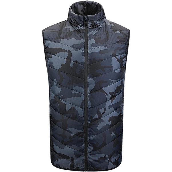 Vesta cu Incalzire, Flippy, Unisex, 2 Zone de Incalzire, Umplutura Bumbac, 3 Trepte de Temperatura, Incarcare USB, Albastru, 45 - 58 kg, Marime L