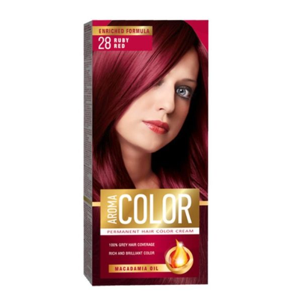 Vopsea pentru Par, Aroma Color, 28 Ruby Red