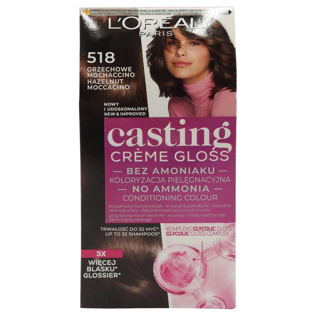 Vopsea pentru Par, Casting Creme Gloss, 518 Hazelnut