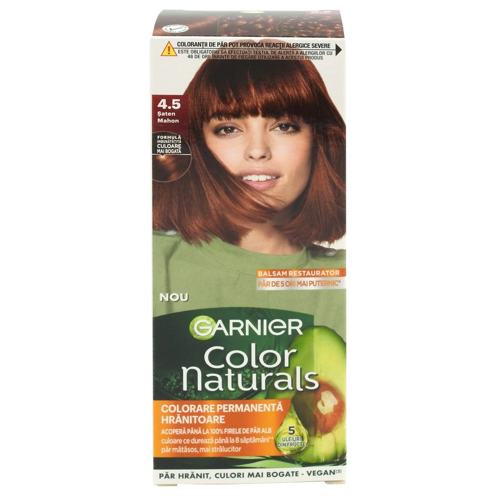 Vopsea pentru Par, Garnier Color Naturals, 4.5 Saten Mahon
