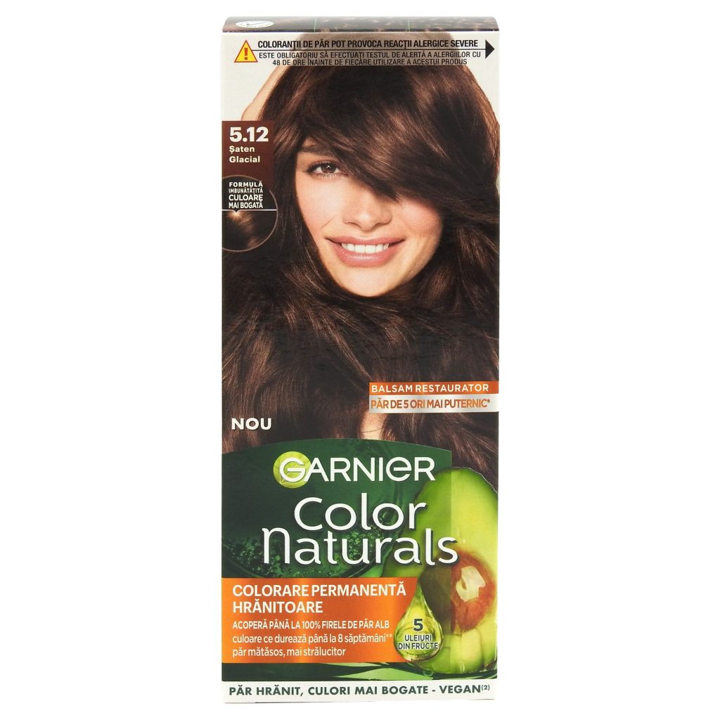 Vopsea pentru Par, Garnier Color Naturals, 5.12 Saten Glacial