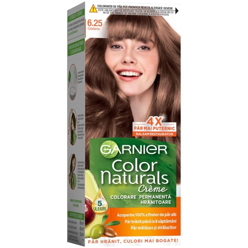 Vopsea pentru Par, Garnier, Color Naturals, 6/25 Castaniu