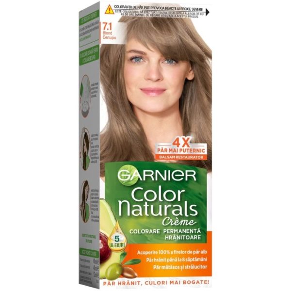 Vopsea pentru Par, Garnier Color Naturals, 7/1 Blond Cenusiu
