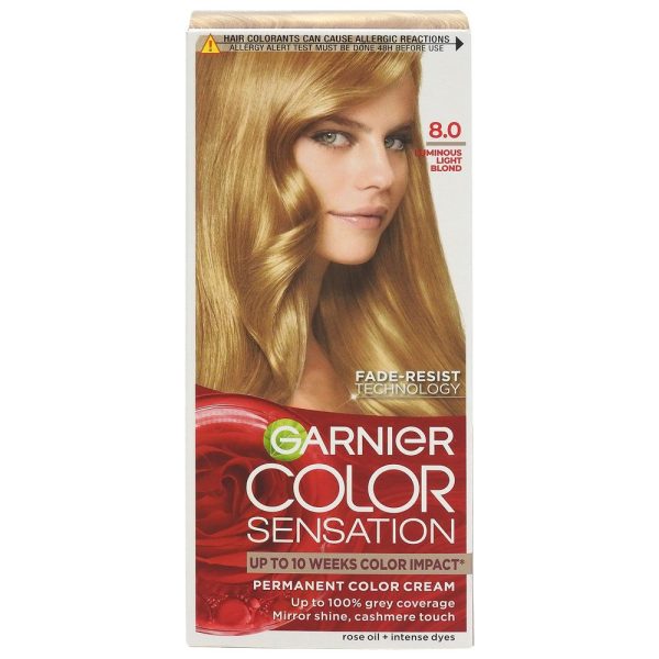 Vopsea pentru Par, Garnier Color Sensation, 8.0 Blond Deschis