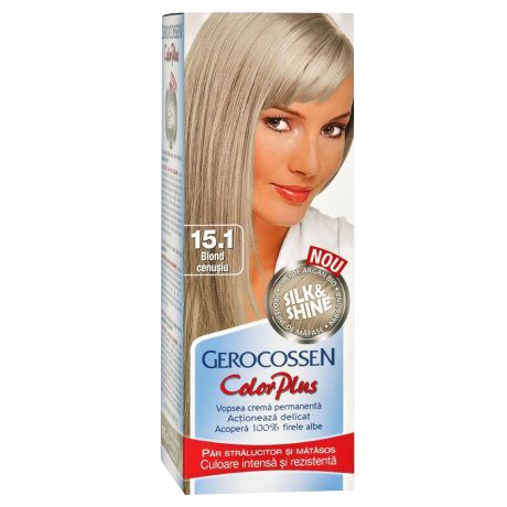 Vopsea pentru Par, Gerocossen Color plus, 15/1 Blond Cenusiu