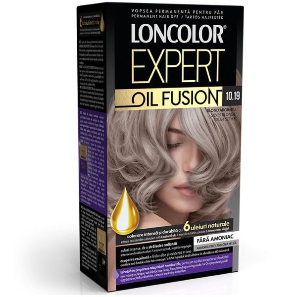 Vopsea pentru Par, Loncolor Expert Oil Fusion, 10.19 Blond Argintiu
